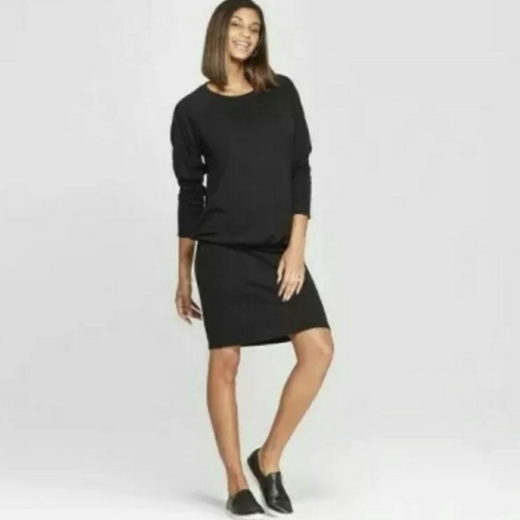 Isabel Maternity by Ingrid & Isabel Dresses & Skirts - Isabel Maternity Dress XXL Black Casual Relaxed Fit Long Sleeves NWOT